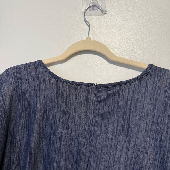 NWT Ashley Stewart Womens Plus Size 22/24 Blue V-Neck Jumpsuit Dolman Sleeves - Picture 6 of 6